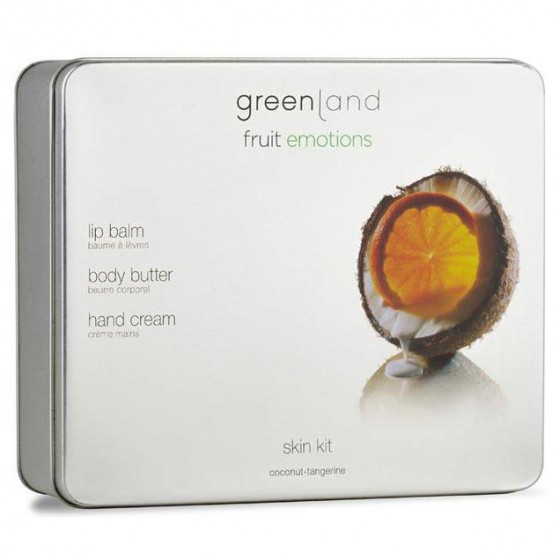 Greenland Skin Kit Set Fruit Emotions - Набір для догляду за шкірою Кокос-Мандарин