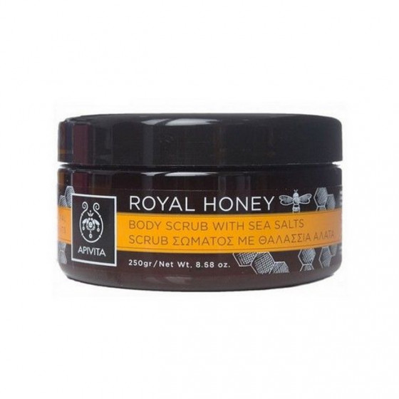 Apivita royal honey body scrub with sea salts - Скраб для тіла з морською сіллю "Королівський мед"