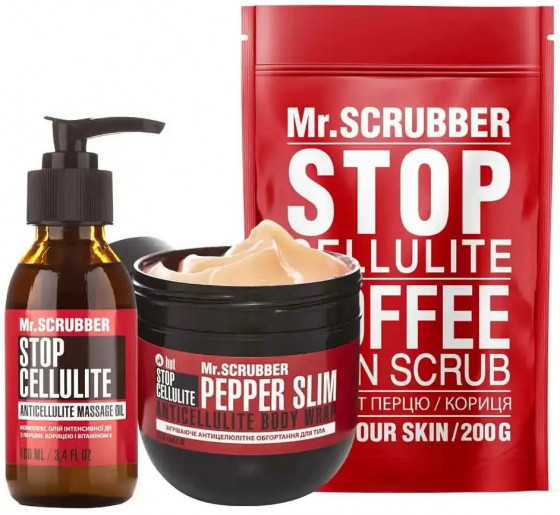 Mr.Scrubber Hot Anti-cellulite Set - Антицелюлітний набір "Схуднути до літа разом" - 1