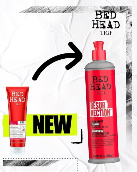 Tigi Bed Head Resurrection Shampoo - Відновлює шампунь для ослаблених і ламких волосся - 1