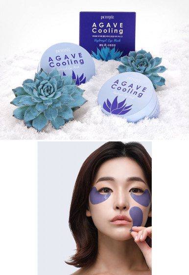 Petitfee&Koelf Agave Cooling Hydrogel Eye Mask - Гідрогелеві охолоджуючі патчі для очей з екстрактом агави - 3