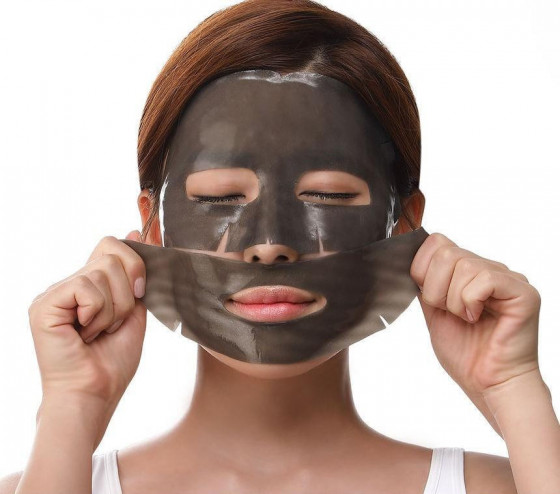 Petitfee & Koelf Black Pearl & Gold Hydrogel Mask Pack - Гідрогелева маска з золотом і чорними перлинами - 4