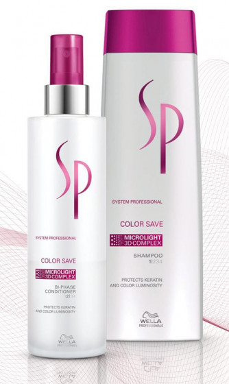 Wella Professionals SP Color Save Bi-Phase Conditioner - Незмивний спрей-кондиціонер для захисту кольору волосся - 1