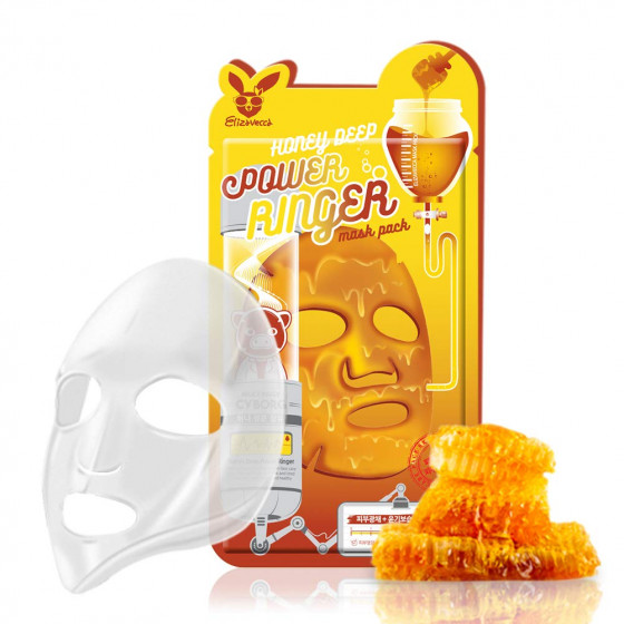 Elizavecca Honey Deep Power Ringer Mask Pack - Тканинна маска з екстрактом меду - 1