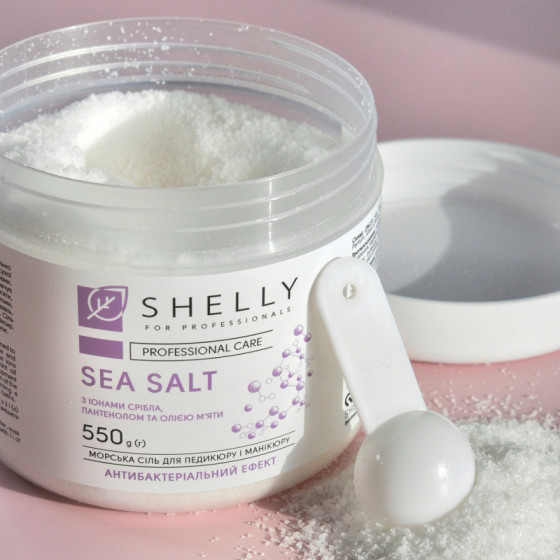 Shelly Bath Salt with Silver Ions, Panthenol and Mint Oil - Сіль для ванн з іонами срібла, пантенолом та олією м'яти - 1