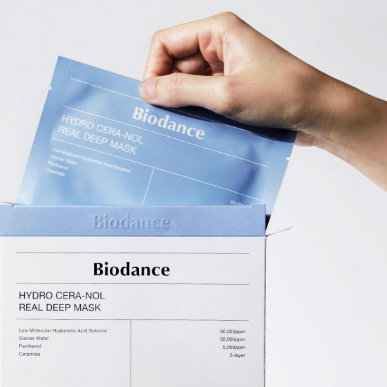 Biodance Hydro Cera-Nol Real Deep Mask - Нічна гідрогелева маска з керамідами для зволоження шкіри обличчя - 1