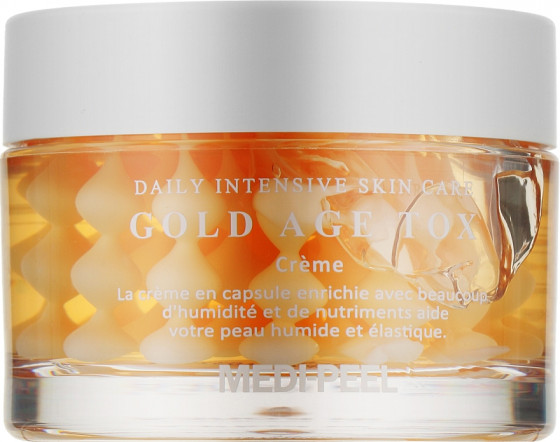 Medi Peel Gold Age Tox H8 Cream - Антивіковий капсульний крем з екстрактом золотого шовкопряда