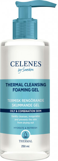 Celenes Thermal Cleansing Foaming Gel - Термальний очищуючий гель для жирної та комбінованої шкіри обличчя