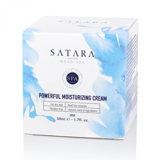 Satara Dead Sea Powerful Moisturizing Cream SPF25 for Dry Skin - Денний зволожуючий крем для сухої шкіри - 1