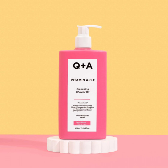 Q+A Vitamin ACE Cleansing Shower Oil - Вітамінізована олія для душу - 2