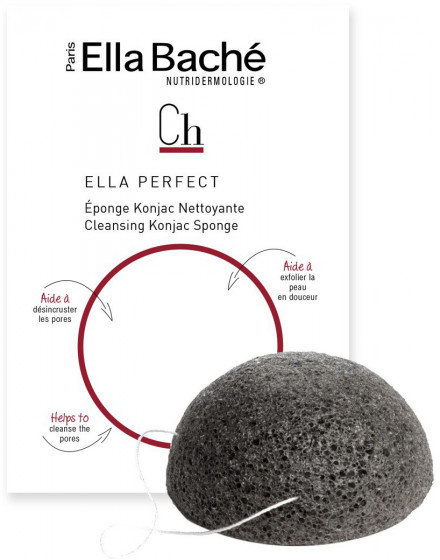 Ella Bache Konjac Sponge - Очищуючий спонж конняку з бамбуковим вугіллям