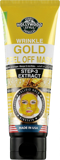 Hollywood Style Wrinkle Gold Peel Off Mask - Відлущує антивікова маска із золотом