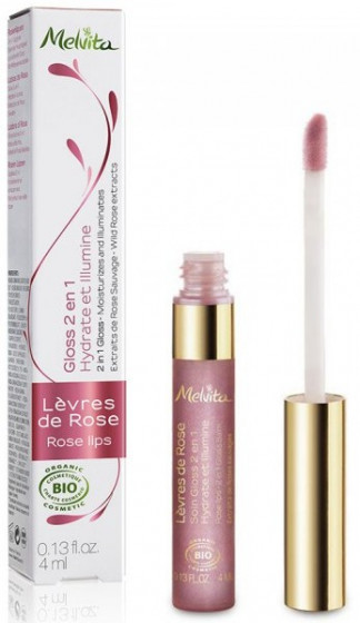 Melvita Nectar De Rose Lip Gloss Balm - Блиск-бальзам для губ "Рожевий нектар" - 1