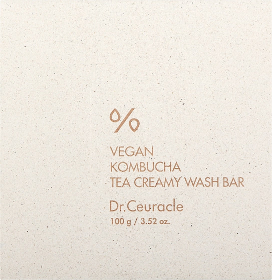 Dr.Ceuracle Vegan Kombucha Tea Creamy Wash Bar - Крем-мило для обличчя та тіла з ферментованим чаєм комбуча - 2