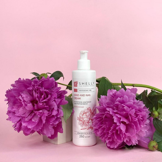 Shelly Hand and Nail Cream with Collagen, Elastin and Peony Extract - Крем для рук і нігтів з колагеном, еластином та екстрактом півонії - 2
