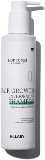 Hillary Hop Cones & B5 Hair Growth Invigorating - Шампунь для росту волосся