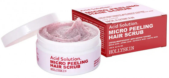 Hollyskin Acid Solution Micro Peeling Hair Scrub - Скраб для шкіри голови та волосся