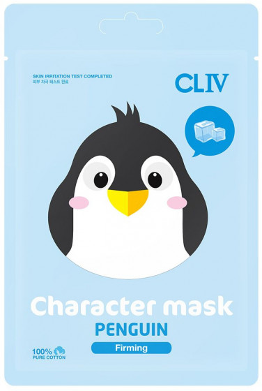 CLIV Character Mask Penguin - Тканинна маска для пружності шкіри обличчя "Пінгвін"