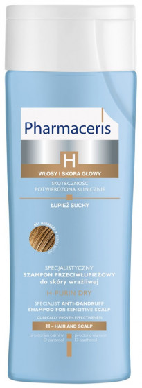 Pharmaceris H-Purin Dry Specialist Anti-Dandruff Shampoo For Sensitive Scalp - Шампунь проти лупи для чутливої ​​шкіри голови