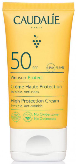 Caudalie Vinosun High Protection Cream SPF50 - Сонцезахисний крем для обличчя