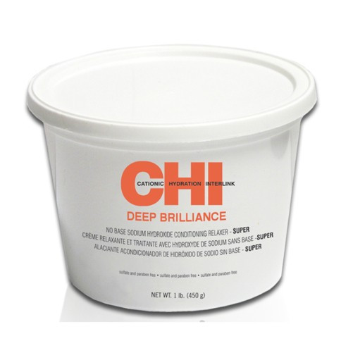 Chi Deep Brilliance No Base Sodium Hydroxide Conditioning Relaxer - Super - Система релаксації структурованих волосся - сильна 450 г