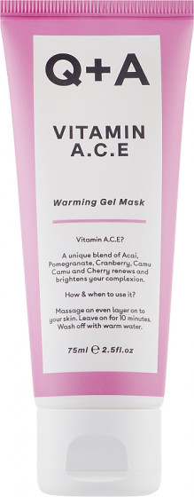 Q+A Vitamin A.C.E. Warming Gel Mask - Мультивітамінна маска для обличчя