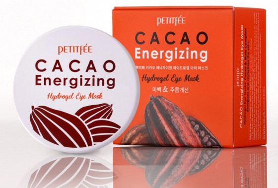 Petitfee & Koelf Cacao Energizing Hydrogel Eye Mask - Гідрогелеві тонізуючі патчі для очей з екстрактом какао - 3