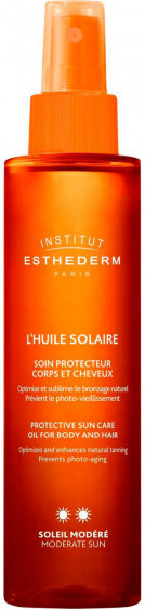 Institut Esthederm Sun Care Oil Body And Hair Care Moderate Sun - Сонцезахисна олія-спрей для тіла та волосся