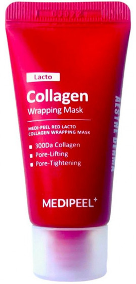 Medi-Peel Red Lacto Collagen Wrapping Mask - Маска-плівка для звуження пор з колагеном