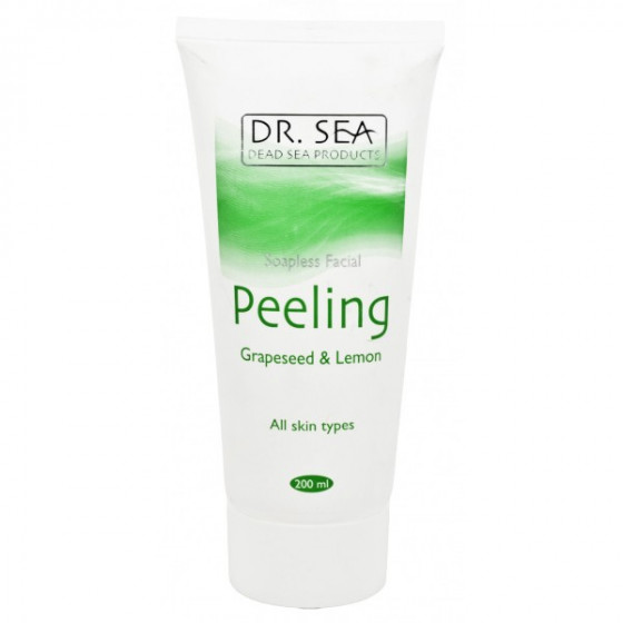 Dr. Sea Peeling Grapeseed & Lemon - Пілінг для обличчя без вмісту мила з виноградними кісточками і лимоном