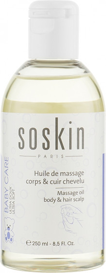 Soskin Massage Oil Body – Hair Scalp - Дитяча олія для масажу тіла та голови