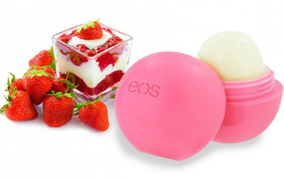 EOS Smooth Sphere Lip Balm (Strawberry Sorbet) - Бальзам для губ "Полуничний щербет" - 4