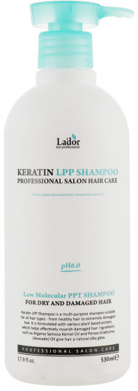 Lador Keratin LPP Shampoo - Кератиновый шампунь для волосся з комплексом амінокислот