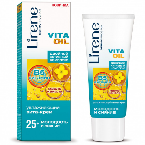 Lirene VitaOil Double Active Complex 25+ Moisturizing Vita-Cream - Зволожуючий віта-крем «Молодість і сяйво»