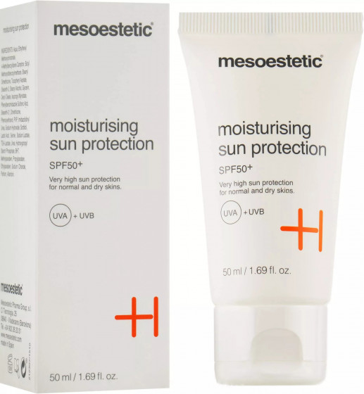 Mesoestetic Moisturising Sun Protection SPF50+ - Сонцезахисний зволожуючий крем для обличчя - 1