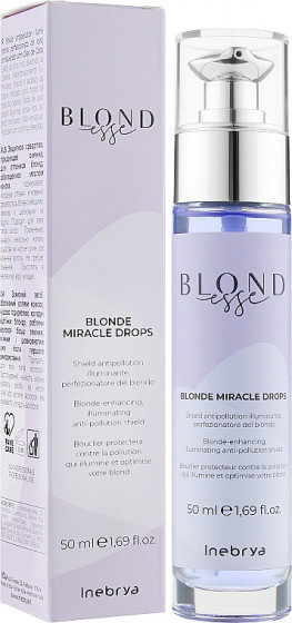 Inebrya Blondesse Blonde Miracle Drops - Сироватка-краплі для волосся кольору блонд