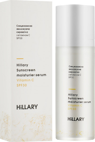 Hillary Sunscreen Moisturier Serum Vitamin C SPF30 - Сонцезахисна зволожуюча сироватка для обличчя з вітаміном C