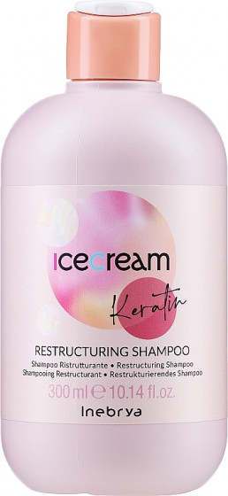 Inebrya Ice Cream Keratin Restructuring Shampoo - Відновлюючий шампунь з кератином