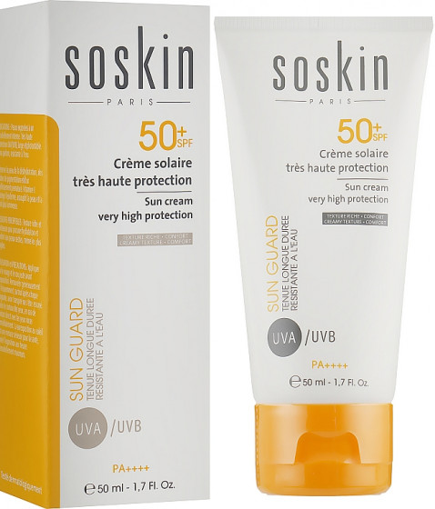 Soskin Sun Cream Very High Protection SPF50+ - Сонцезахисний крем-флюїд для обличчя - 1