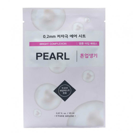 Etude House Therapy Air Mask Pearl - Ультратонка маска для обличчя з екстрактом перлин