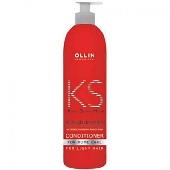 OLLIN Keratin System Home Conditioner for Light Hair - Кератиновий кондиціонер для домашнього догляду для освітленого волосся