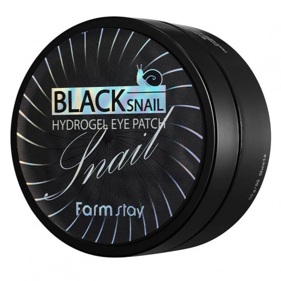 FarmStay Black Snail Hydrogel Eye Patch - Гідрогелеві патчі для очей з муцином чорного равлика - 1