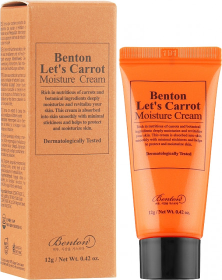 Benton Let`s Carrot Moisture Cream - Зволожуючий крем з олією моркви - 1