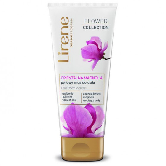 Lirene Flower Collection Pearl Body Mousse - Перлинний мус для тіла "Орієнтальная магнолія"