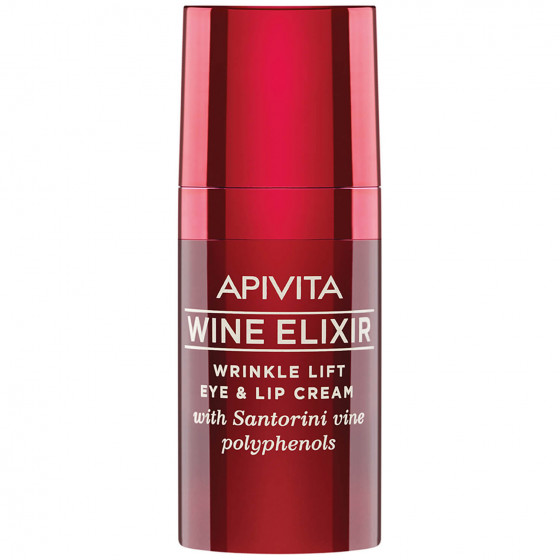 Apivita Wine Elixir Anti-Wrinkle Eye And Lip Cream - Крем-ліфтинг для контуру очей і губ з поліфенолами вина регіону Санторіні