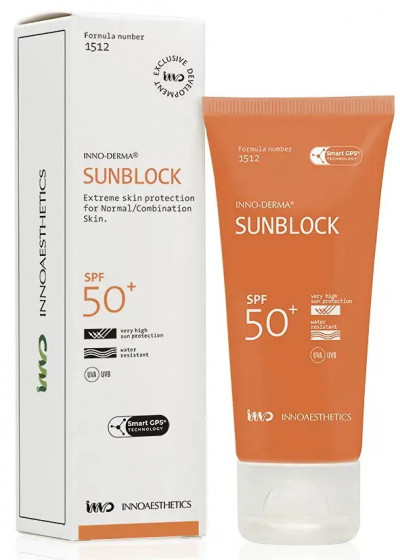 Innoaesthetics Sunblock SPF 50+ - Сонцезахисний крем із зволожуючою та антиоксидантною дією