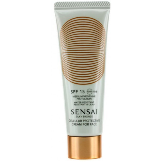 Kanebo Sensai Silky Bronze Sun Protective Cream For Face - Сонцезахисний крем для обличчя SPF15