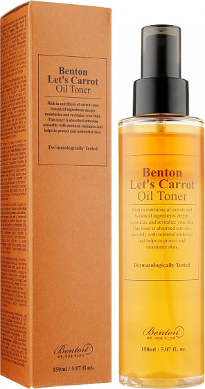 Benton Let's Carrot Oil Toner - Двофазний тонер з олією моркви - 1