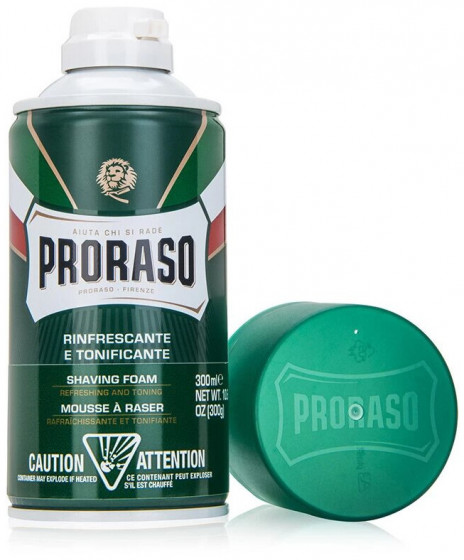 Proraso Green Line Refreshing Shaving Foam - Освіжаюча і тонізуюча піна для гоління - 3