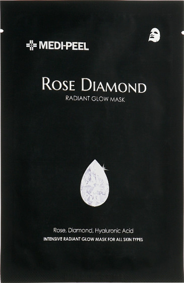 Medi Peel Rose Diamond Radiant Glow Mask - Маска з алмазною пудрою для сяйва шкіри обличчя